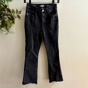 DL1961 HIGH RISE INSTASCULPT BRIDGET BOOT CUT CROP ECLIPSE RAW SZ 25